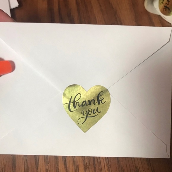 6 Thank You Cards with Stickers - Picture 2 of 3